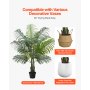 VEVOR Palma Areca Artificiale 1524 mm, Pianta Tropicale Finta con Fioriera Bianca Alta, Pianta Finta in Seta da Pavimento in Vaso, Grandi Alberi per Casa, Ufficio, Interno ed Esterno