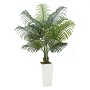 VEVOR Palma Areca Artificiale 1524 mm, Pianta Tropicale Finta con Fioriera Bianca Alta, Pianta Finta in Seta da Pavimento in Vaso, Grandi Alberi per Casa, Ufficio, Interno ed Esterno