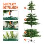 VEVOR Albero Natale 1,98 m Albero Artificiale Preilluminato 350 LED 900 Punte