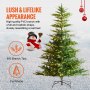 VEVOR Albero di Natale, Albero Natale Artificiale Preilluminato 1,98 m, Albero con Decorazioni Natalizie Complete con 350 Luci LED Bianche Calde, 900 Punte di Rami, Base in Metallo per Decorazioni