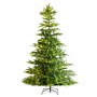 VEVOR Albero di Natale, Albero Natale Artificiale Preilluminato 2,25 m, Albero con Decorazioni Natalizie Complete con 700 Luci LED Bianche Calde, 1319 Punte di Rami, Base in Metallo per Decorazioni