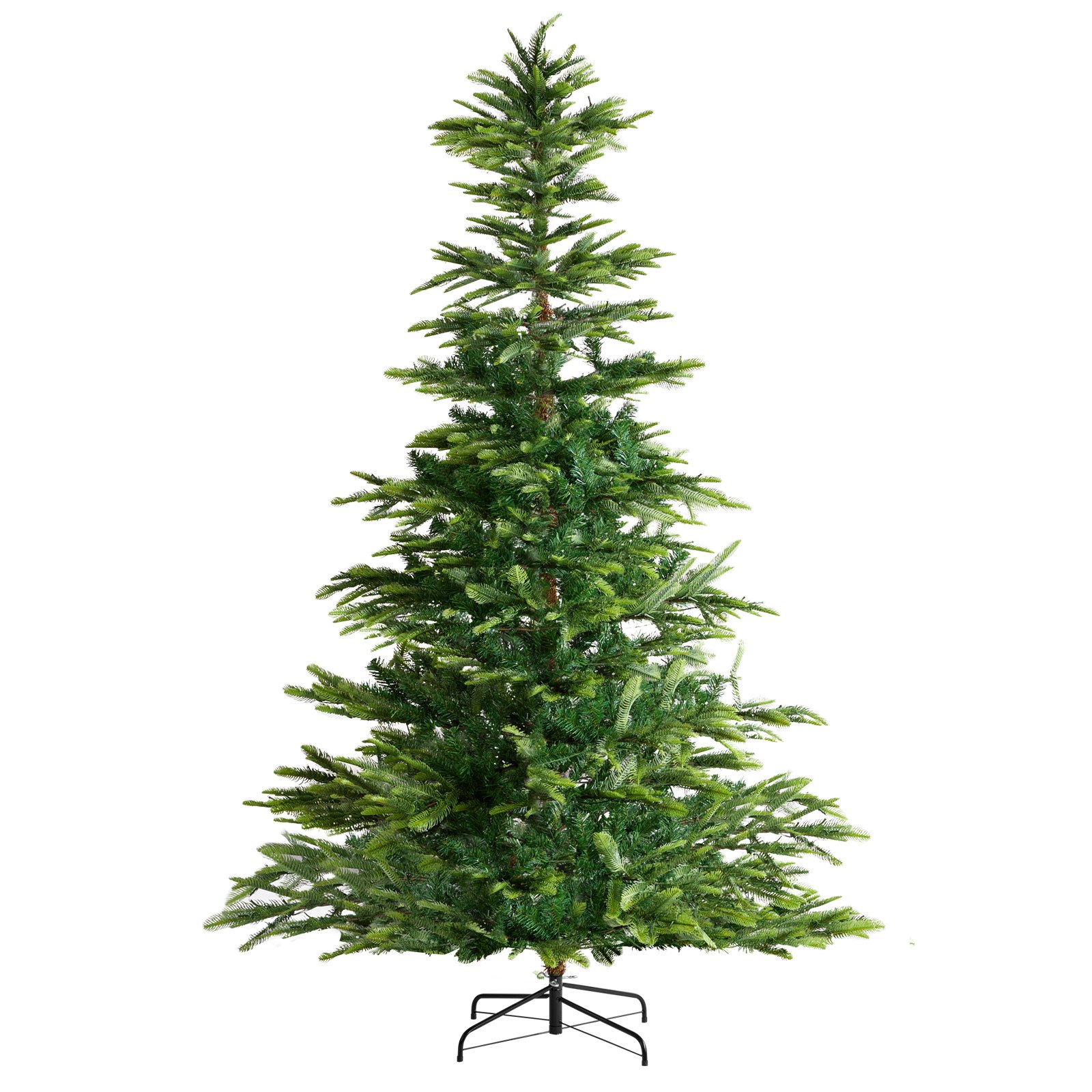 VEVOR Albero di Natale, Albero Natale Artificiale Preilluminato 2,25 m, Albero con Decorazioni Natalizie Complete con 700 Luci LED Bianche Calde, 1319 Punte di Rami, Base in Metallo per Decorazioni
