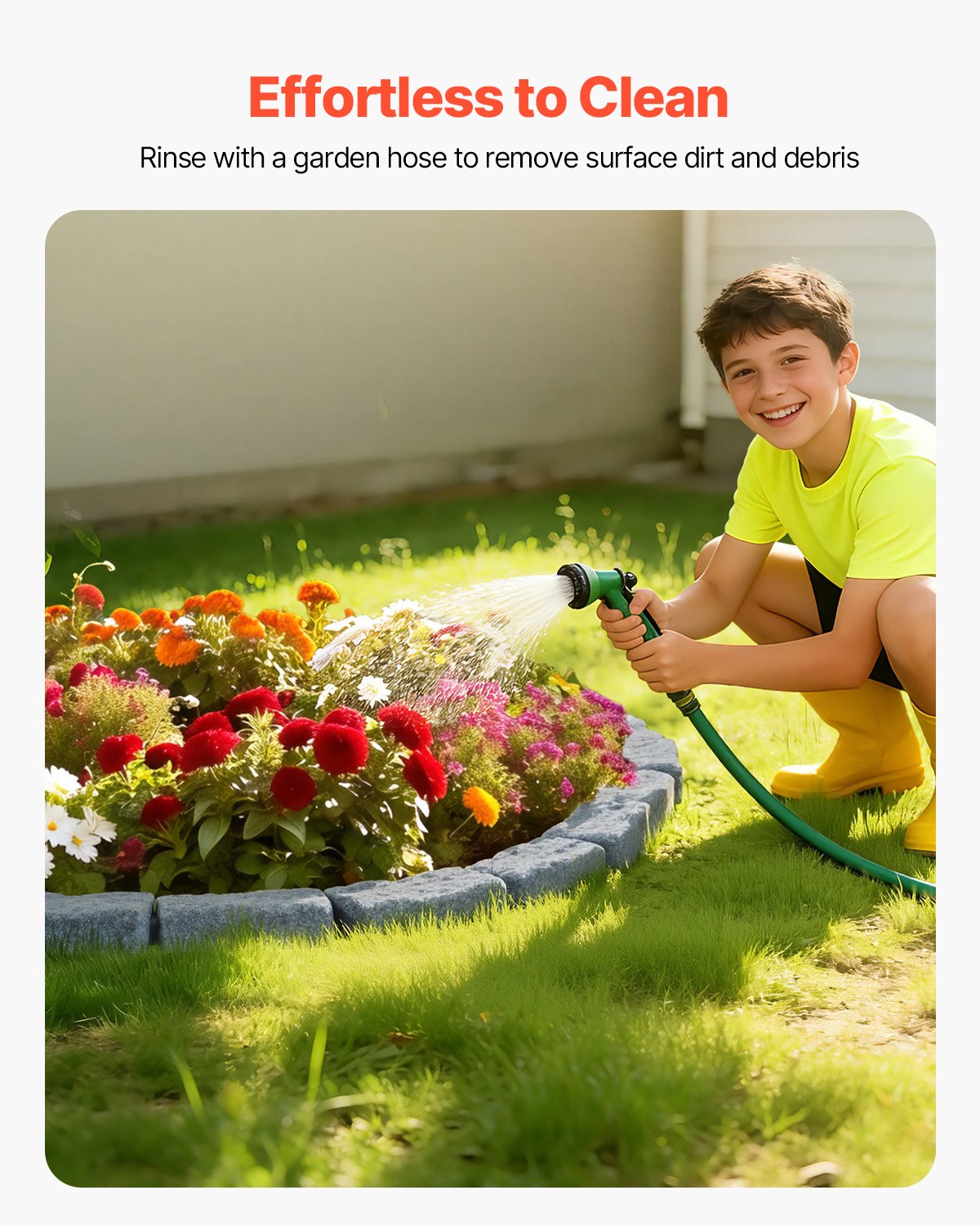 VEVOR Bordatura per Prato in Finta Pietra 1180 x 57 mm Bordatura per Cortile Resistente allo Sbiadimento, Dimensioni di Mattone con Punte di Ancoraggio, per Vialetti, Passerelle, Grigio, 4 Pezzi