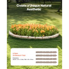 VEVOR Bordatura per Prato in Finta Pietra da Giardino da 1180 x 57 mm Marrone