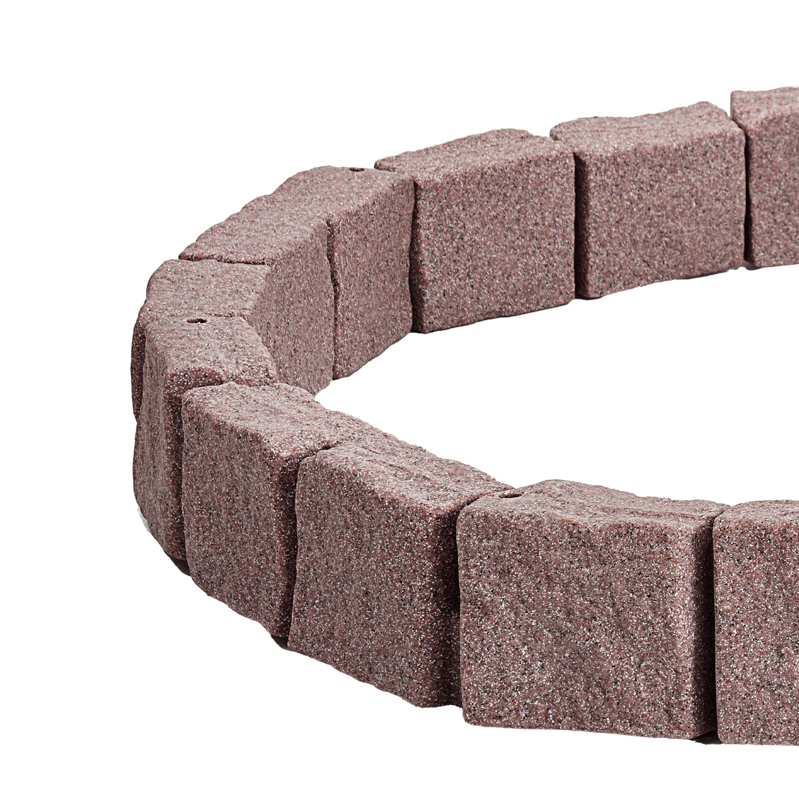 VEVOR Bordatura per Prato in Finta Pietra 1190 x 100 mm Bordatura per Cortile Resistente allo Sbiadimento, Dimensioni di Mattone con Punte di Ancoraggio, per Vialetti, Passerelle, Marrone, 4 Pezzi