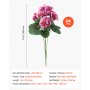 VEVOR Gerani Artificiali 24 Pezzi Rosa Pesca con Steli Fiori Finti per Vaso, Fiori Artificiali Realistici per Vasi, Centrotavola, Matrimoni, Feste, Bouquet, Decorazioni Casa e Composizioni Fai da Te