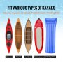 VEVOR Accessori Kayak Carrello Porta Barca Kayak Canoe in Alluminio Capacità Carico 113kg con Ruote Pneumatiche in Pu 25,4cm Design Pieghevole