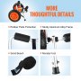 VEVOR Accessori Kayak Carrello Porta Barca Kayak Canoe in Alluminio Capacità Carico 113kg con Ruote Pneumatiche in Pu 25,4cm Design Pieghevole