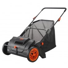 VEVOR Rasaerba Manuale per Prato con Cesto Capienza 99L Arieggiatore per Prato Manuale Sacco di Raccolta Larghezza Taglio 53,5cm, Rasaerba Spazzola Rotante Altezza Regolabile per Prato da Giardino
