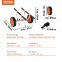 VEVOR Carrello Porta Barca Kayak Canoe in Alluminio Capacità Carico 204 kg con Ruote Pneumatiche in PU 30,5cm Design Staccabile, Carrello Porta Kayak con Cinghie di Fissaggio Carico 204 kg Pieghevole