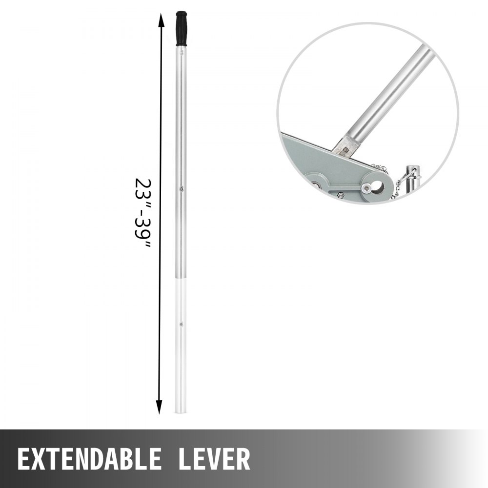 VEVOR Verricello Elettrico Paranco a Catena Manuale 1600kg / 3500Lbs Argano a Mano con Lunghezza della Corda 25m Paranco Sollevatore per Argano Manuale in Metallico Uso