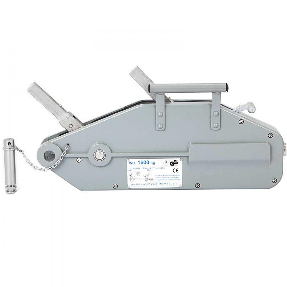 Paranco Manuale 1.6t Con Cavo Da 40m Paranco Gru Argano Per Sollevamento