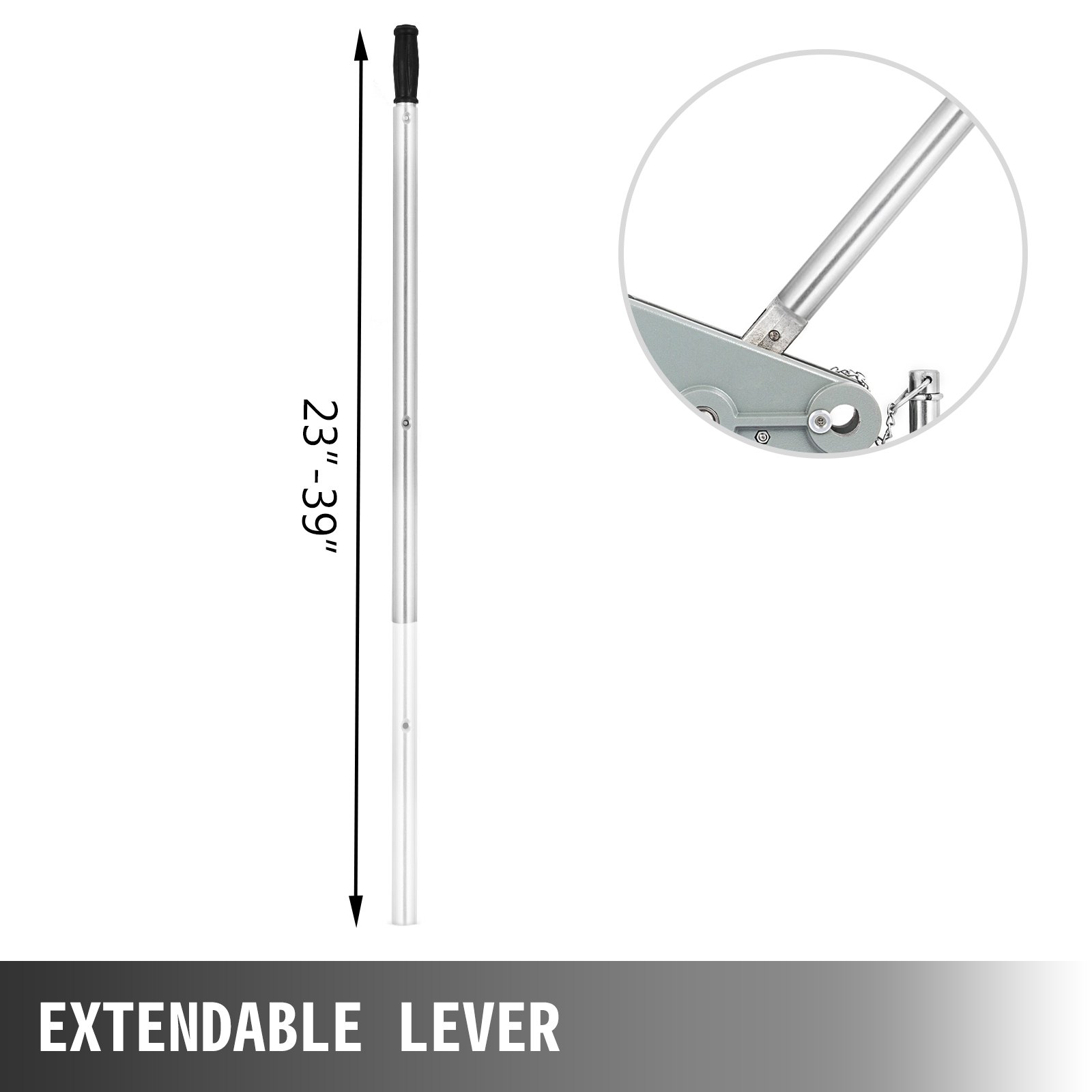 VEVOR Verricello Elettrico Paranco a Catena Manuale 3200kg / 7000Lbs Argano a Mano con Lunghezza della Corda 20m Paranco Sollevatore per Argano Manuale in Metallico Uso