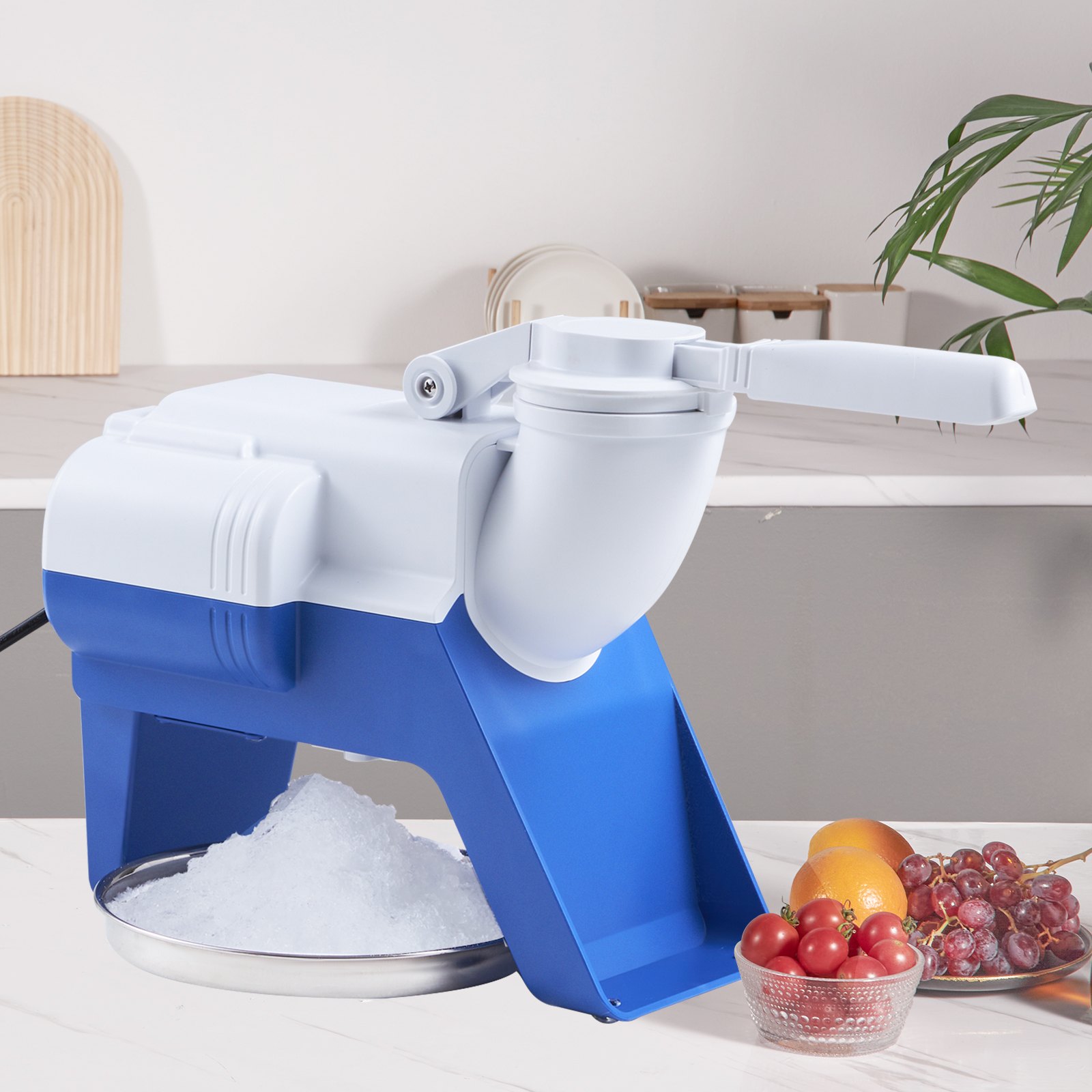 VEVOR Ice Crushing Machine, Ice Shaver, 80 kg/h, ABS, 180 W, 410 x 172 x 275 mm, Energy Saving, Manufacturer with 2 Blades