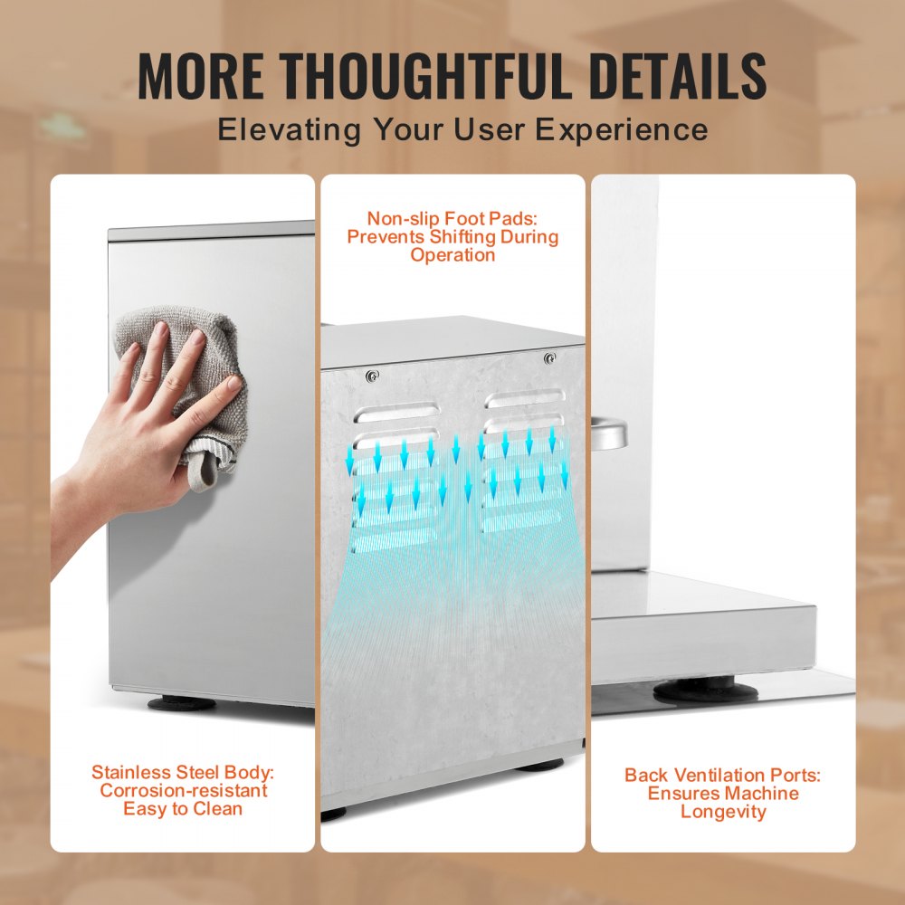 VEVOR Milkshake Machine, 120W Commercial Milk Tea Shaker, Dual-Head Milkshake Mixer, 0-180s Adjustable Milkshake Mixer, with 750ml Stainless Steel Cup, for Milk Tea Shops