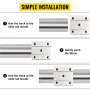 Guida Lineare SBR20-1200 Set di Guide per Cuscinetti Lineari con 2 Alberi di Guida da 1200 mm e 4 Blocchi SBR20UU per CNC Tornio per Legno Metallo