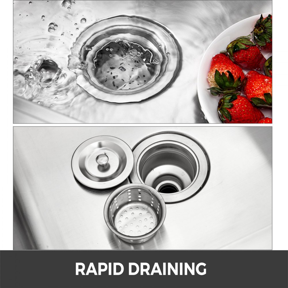 Lavello Cucina Acciaio 40 X 40 Cm Resistente Alla Corrosione Durevole