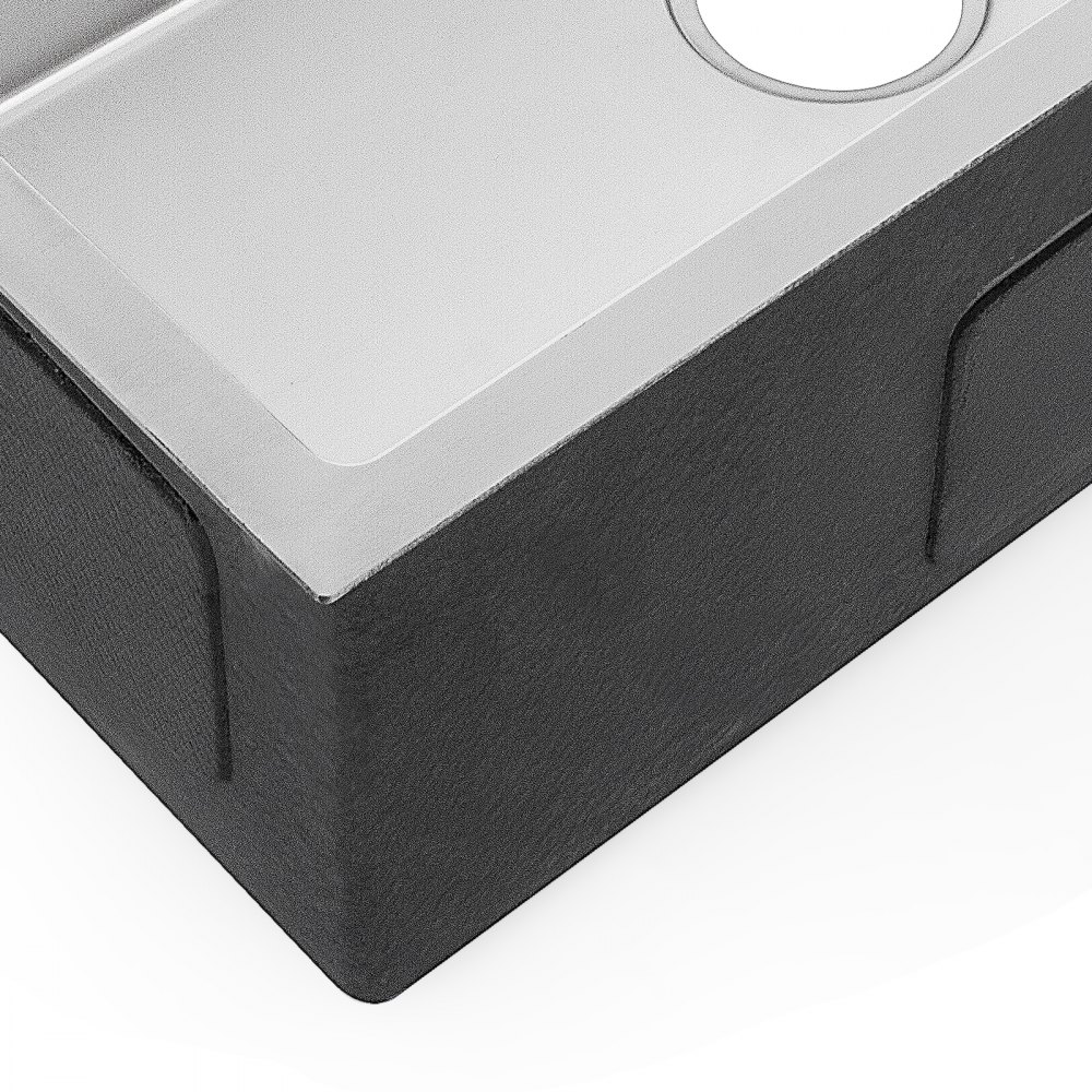 Lavello Cucina Lavandino 81 X 46cm Acciaio Inox 1 Vasca Bucato Supporto Durevoli