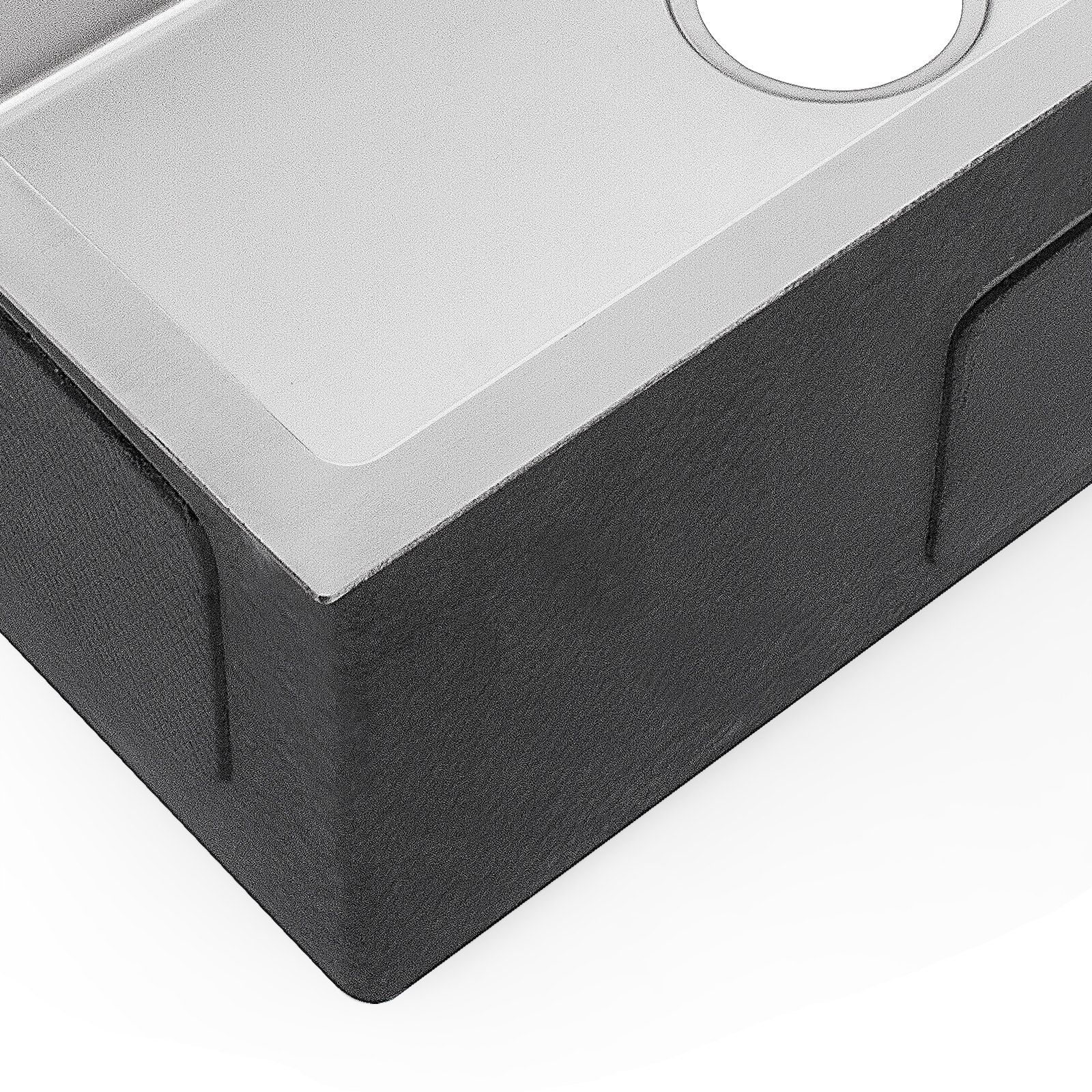 Lavello Cucina Lavandino 81 X 46cm Acciaio Inox 1 Vasca Bucato Supporto Durevoli