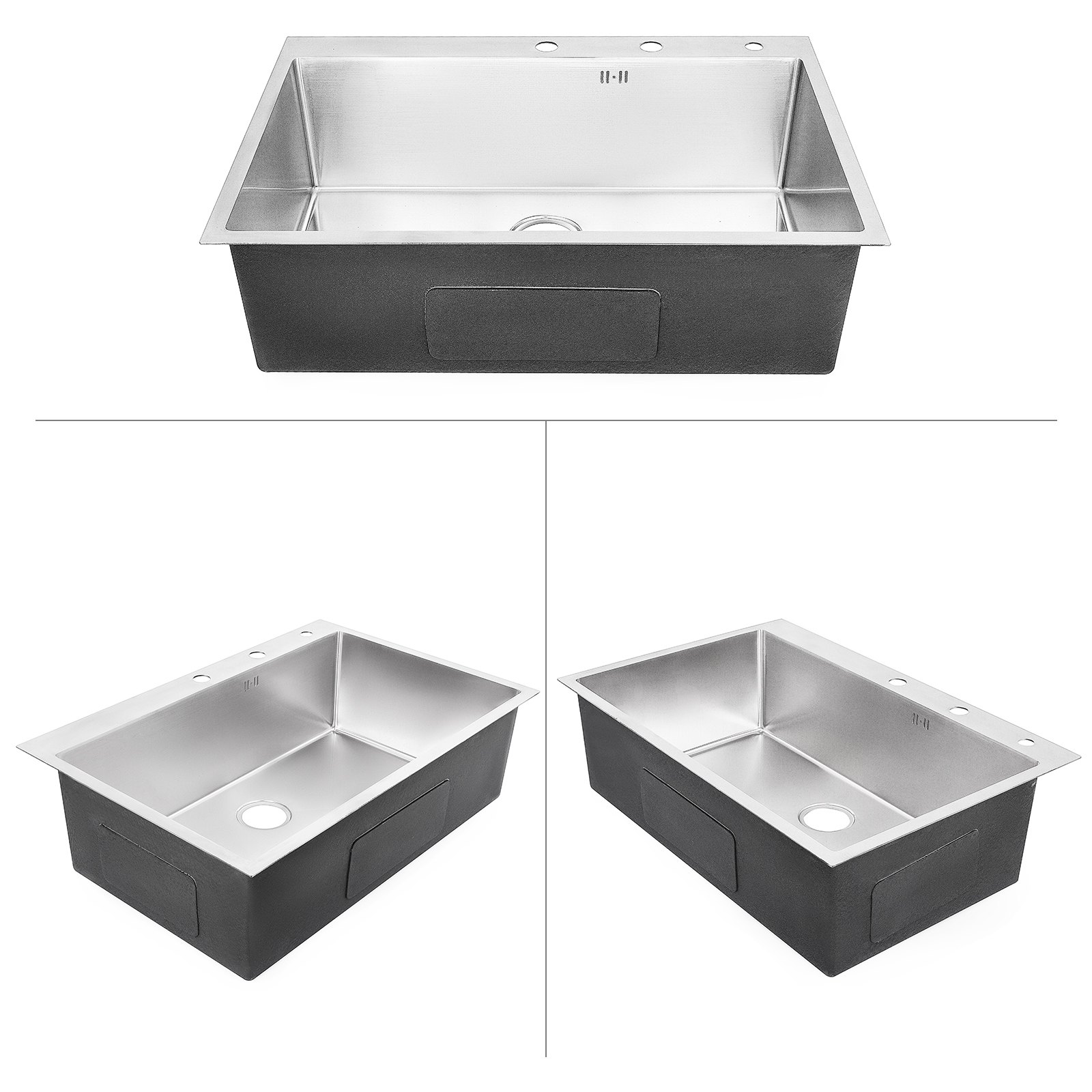 Lavello Cucina Lavandino 84 X 56cm Lavello Vasca Unica Singolo Scodella Lavello