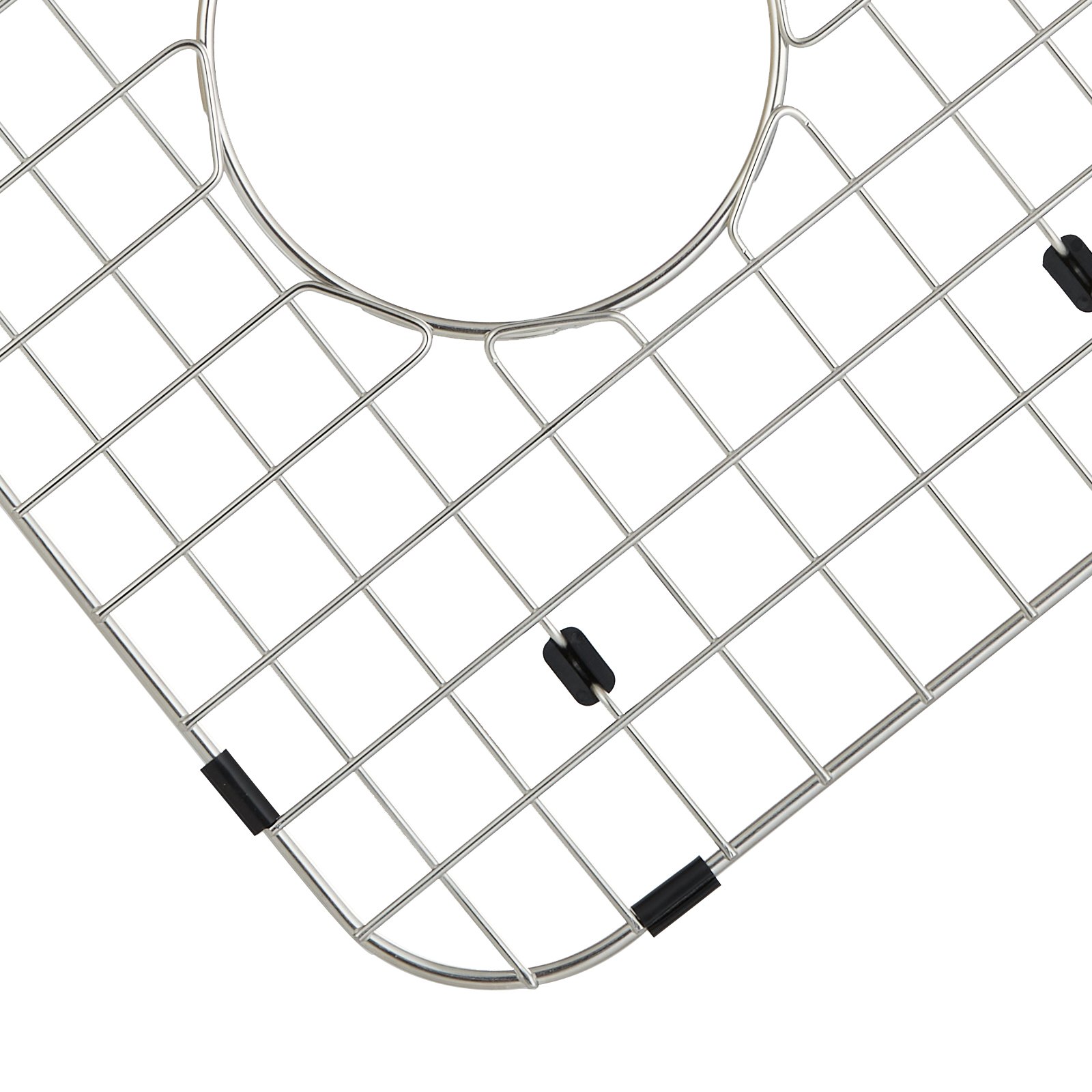 VEVOR Griglia di Protezione per Lavello 2 Pezzi, Griglie per Lavello in Acciaio Inossidabile 13,7"x11,6", Griglie per Lavello con Scarico Centrato con Raggio Angolare R50, Griglie per Fondo Lavello