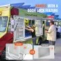 VEVOR Finestra di Servizio per Camion di Cibo 85 Gradi 943x943 mm Lega Alluminio, con 4 Finestre Scorrevoli Orizzontali Porta Tendalino e Gancio di Trascinamento, Cibo Finestra per Rimorchio Camion