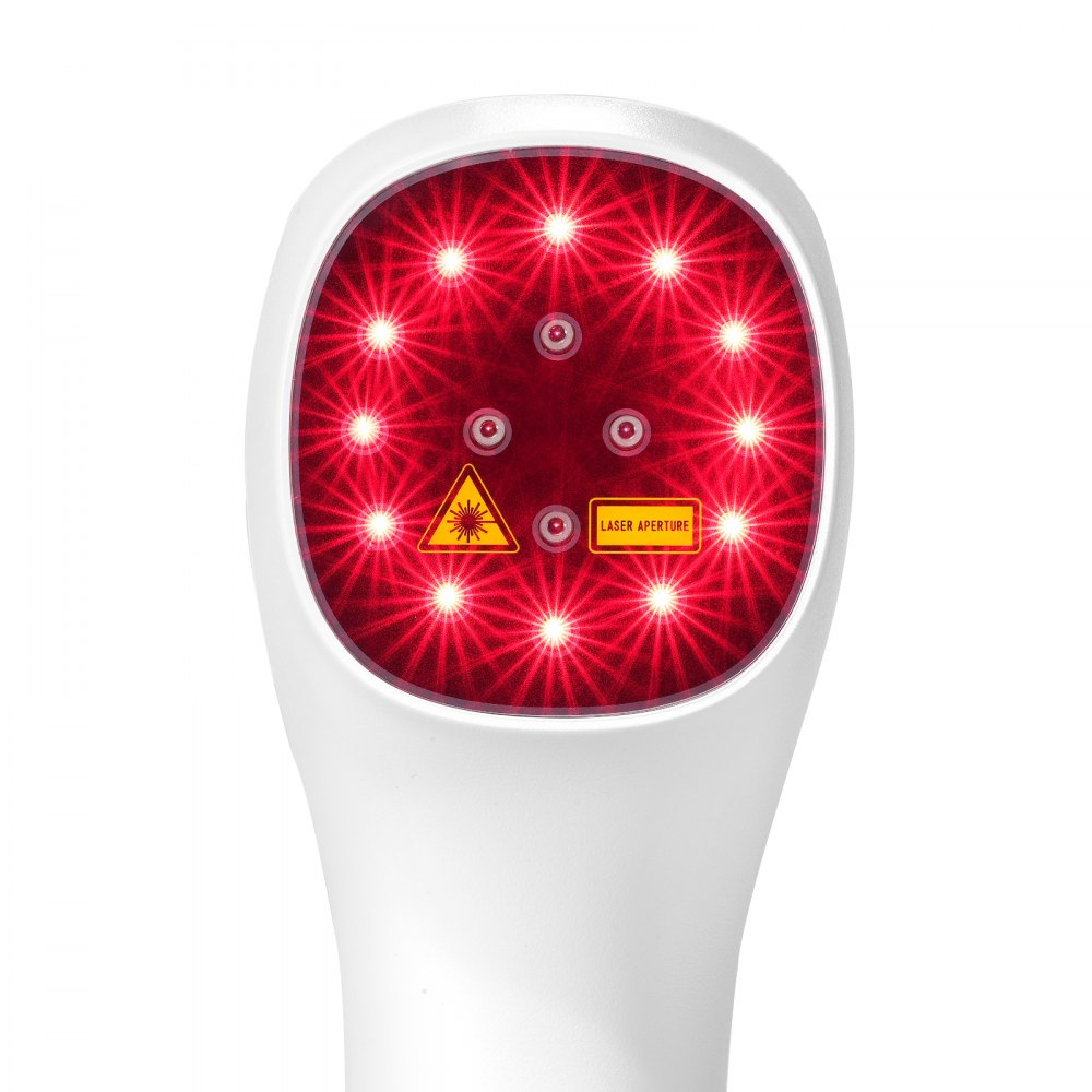 VEVOR Dispositivo per Terapia con Luce Rossa Portatile per Corpo e Animali Domestici, Dispositivo di Cura a Luce Rossa Portatile con Display a LED per Sollievo dal Dolore Muscolare 12*650nm + 4*808nm