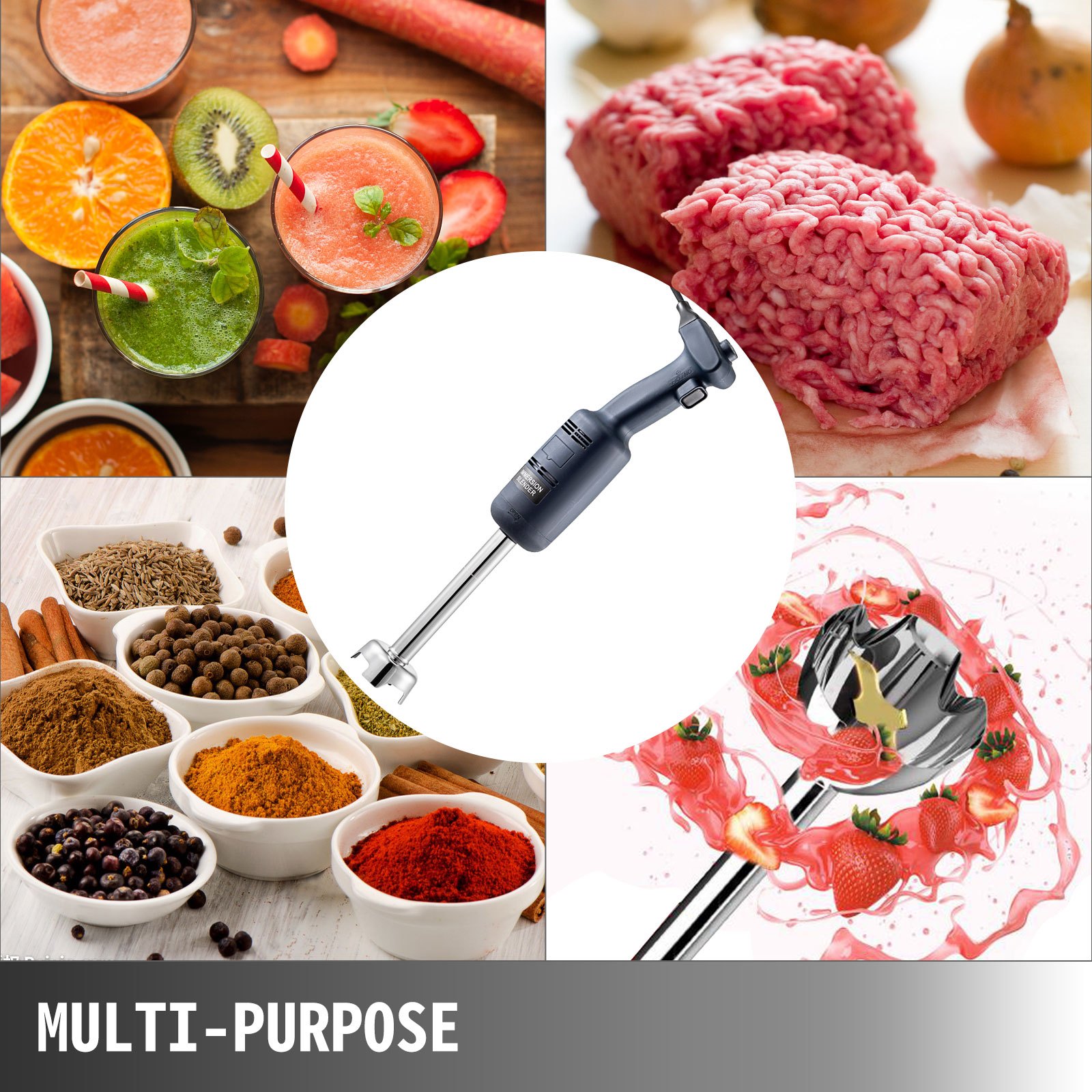 Frullatore Elettrico 220w Frullatore Immersione Commerciale Sbattitore Elettrico