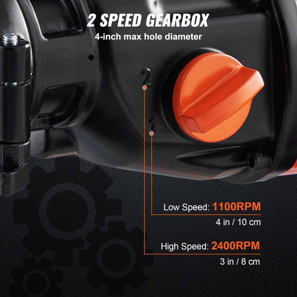 VEVOR Trapano a Colonna Elettrico Perforazione del Calcestruzzo Potenza Nominale 1500W Diametro 8-10,2cm, Macchina Carotatrice Elettrica a Umido Velocità 1100giri/min 2400giri/min con Livella a Bolla