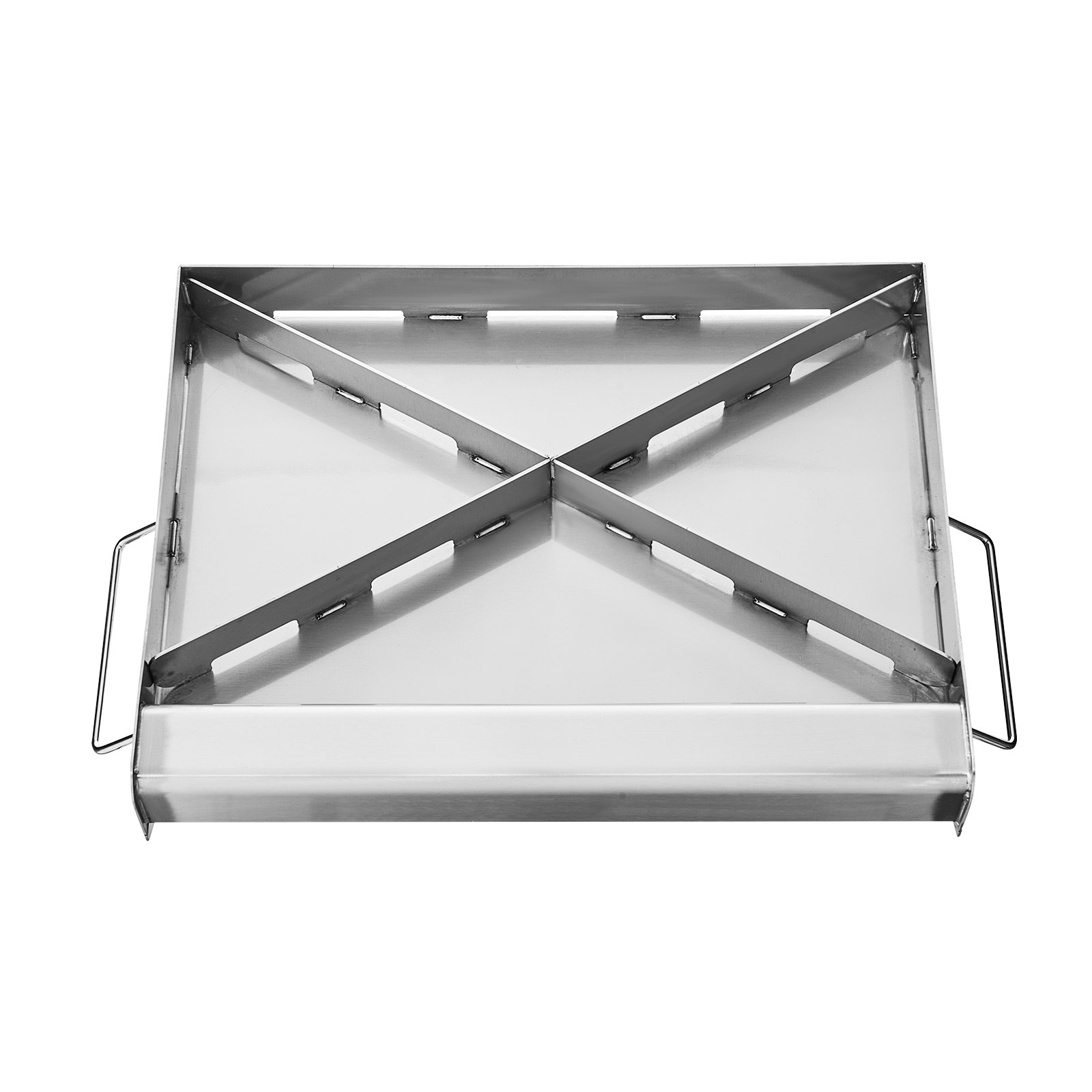 VEVOR Piastra in Acciaio Inox, Piastra Rettangolare Universale da 425x270 mm, Piastra a Gas, Pentole da Fornello Portatili per Famiglie con Manico, per Campeggio, Festa, Eventi da Esterno