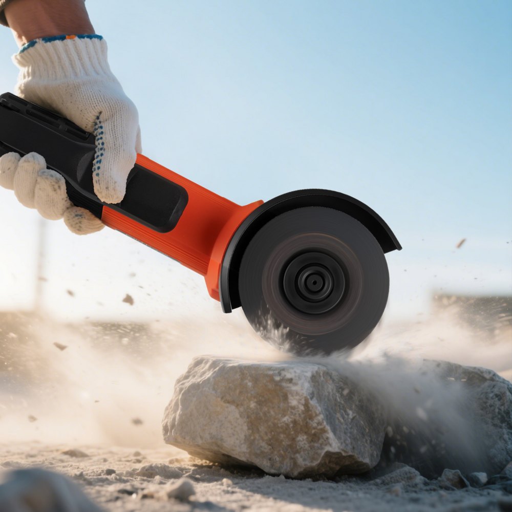 VEVOR Smerigliatrice Angolare, da 114,3 mm con Cavo ad Alta Velocità 12,000 giri/min, con Protezione Antipolvere Regolabile, Smerigliatrice Angolare per Levigatura di Metalli, Disco non Incluso