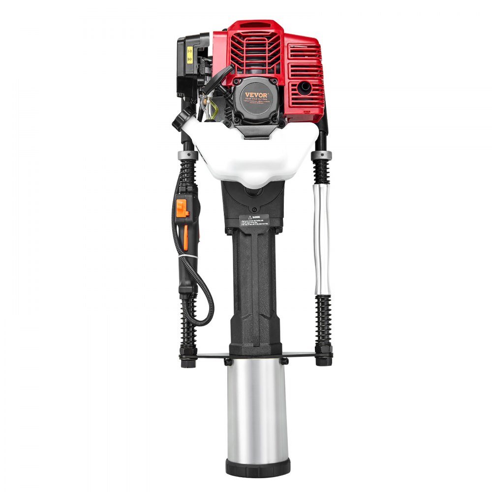 VEVOR 52cc Battipalo a Benzina a T, Battipalo per Recinzioni a Benzina con Motore 2 Tempi, Battipalo Portatile 1400 W con Testa di Guida 3 Pali (49/69/100 mm), per Fattorie, Recinzioni per Ranch