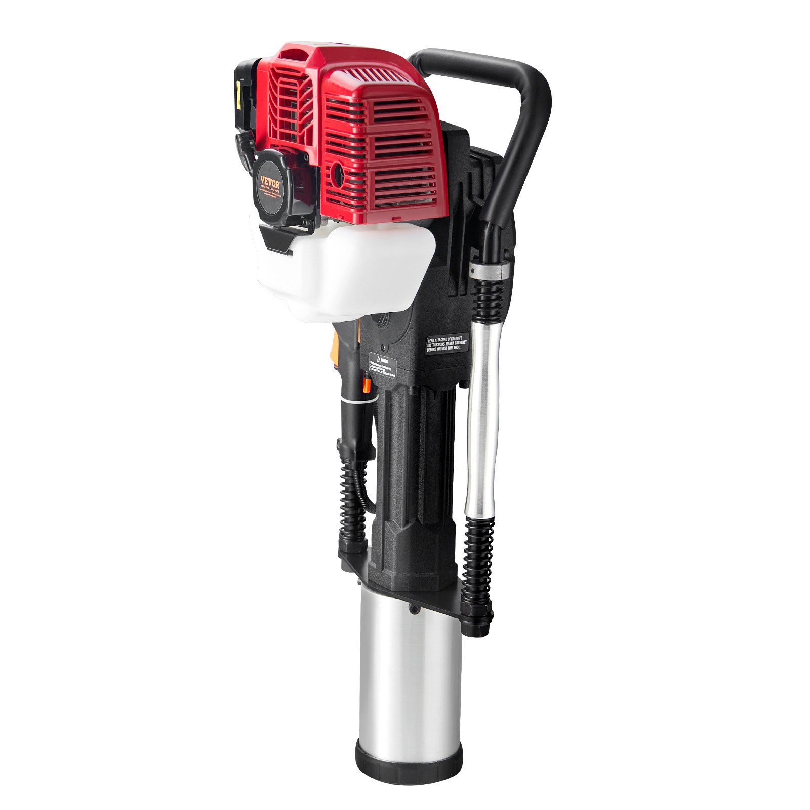 VEVOR 52cc Battipalo a Benzina a T, Battipalo per Recinzioni a Benzina con Motore 2 Tempi, Battipalo Portatile 1400 W con Testa di Guida 3 Pali (49/69/100 mm), per Fattorie, Recinzioni per Ranch