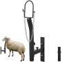 VEVOR Supporto per Rifilatura Bestiame, Supporto in Metallo 238-325 mm per Mungitura e Tosatura Capre Pecore Altezza Regolabile 0-138 mm Supporto Attacco per Cappa con Passante per il Naso, Nero