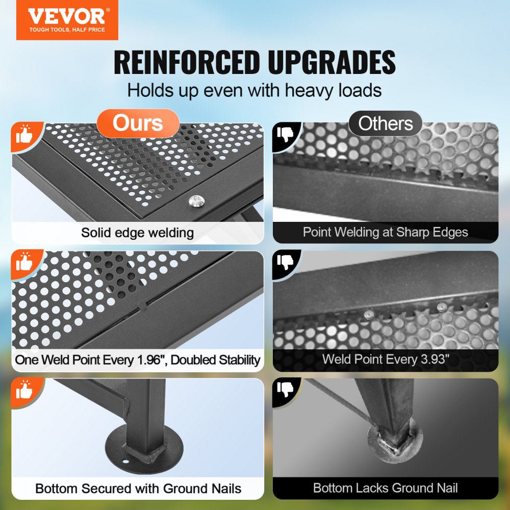 VEVOR Supporto per Capre Pecore, Supporto 1195 x 584 mm, Supporto per Bestiame Mungitura e Tosatura del Bestiame in Metallo Altezza Regolabile, con Copricapo Passante Naso,Peso Carico 226,8 kg Nero