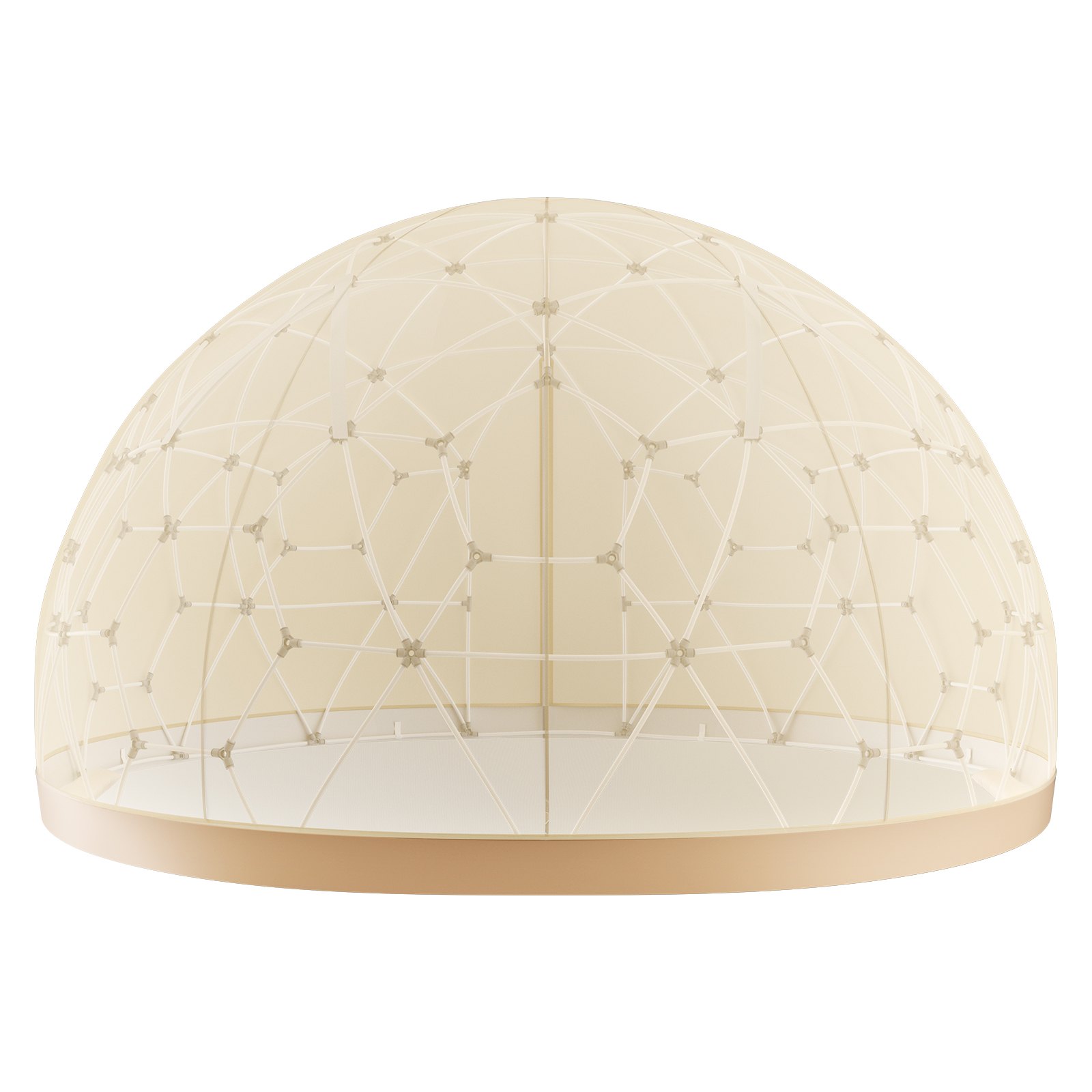 VEVOR Tenda a Cupola, Doppia Copertura 3,66 m Copertura Trasparente e Giallo Chiaro, Riparo per Casa Esterni, Tendone da Giardino, Pod Impermeabile per Campeggio, Patio, Sala da Pranzo, Festa