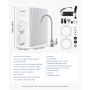 VEVOR Reverse Osmosis System 400 GPD 8-Stage Tankless Reverse Osmosis Water Filter, Under-Sink Water Filtration System, 2:1 Purity to Drain, Reduces TDS, Lead, Chlorine, Bad Taste, Odor