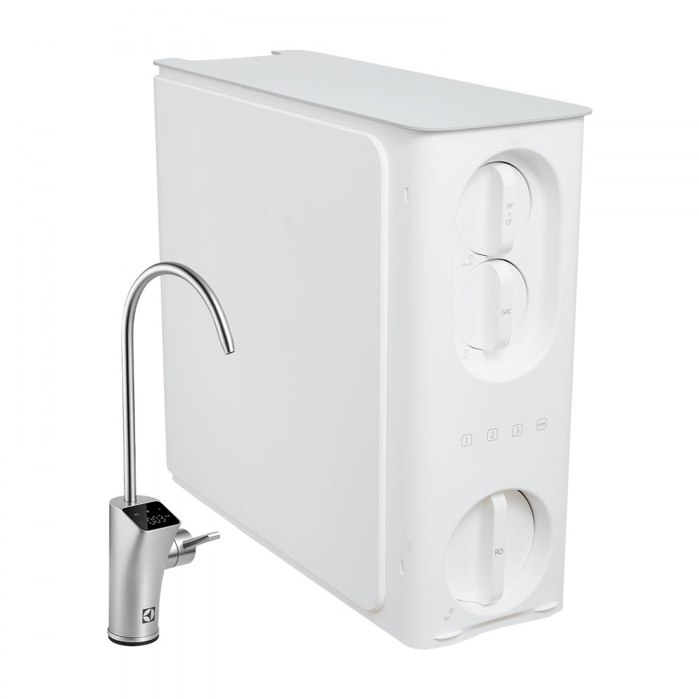 VEVOR Sistema di Filtraggio d'Acqua Sotto Lavello a Osmosi Inversa 1000 GPD Filtro 8 Stadi, Sotto Lavandino, con Rubinetto, Riduce TDS, Cloro, Cattivo Odore, Rapporto Pura Scarico 2:1, Normativa CE