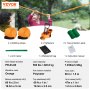 VEVOR Kit Slackline con Linea di Allenamento, Attrezzatura Slackline da 18,3m da Giardino Cortile, Kit di Percorso Corda Stretta per Bambini Adulti 18,3m x 5cm, Set Slackline con Protezioni per Alberi