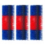 VEVOR Spazzola per Bestiame 3 Pezzi, Perno a Rullo con 12 Viti, 430 x 190 mm, Blu e Rosso, per Alleviamento Prurito alla Schiena Massaggio e Toelettatura di Asini Cavalli Bovini Vitelli Ovini e Suini