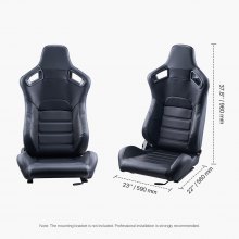 VEVOR Set 2 Pezzi Sedile Auto da Corsa Regolabile con Seduta e Cursore Q235B