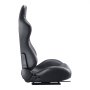 VEVOR Racing Seat Adjustable Racing Cockpit with Wide Angle Tilt and High-Resistivity Foam, 2 Pieces. Racing Chair with Soft PVC Leather and Q235B Slider, for Racing Cars and Go-Karts