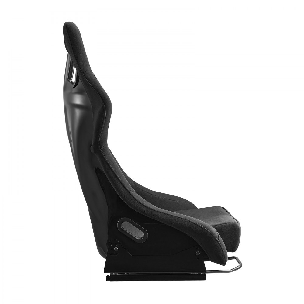 VEVOR racing seat integrated racing cockpit with double locking slider and high-elasticity foam, comfortable racing seat with soft velor fabric and Q235B slider, for racing cars and karts