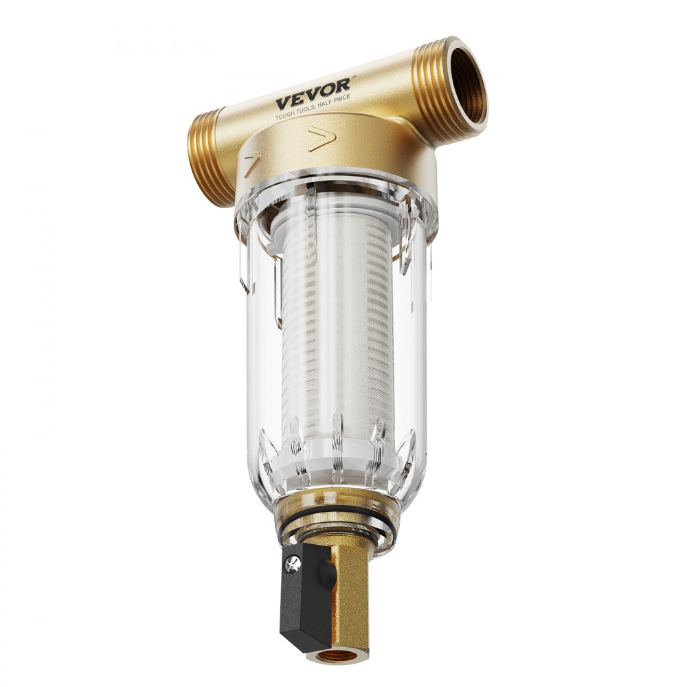 VEVOR Filtro per Acqua Riutilizzabile 97 x 66 x 198 mm Filtro per Sedimenti per Tutta Casa 40 Micron + 300 Micron Filtro Sedimenti per Acqua di Pozzo, per Sistemi Filtrazione dell'Acqua per Tutta Casa