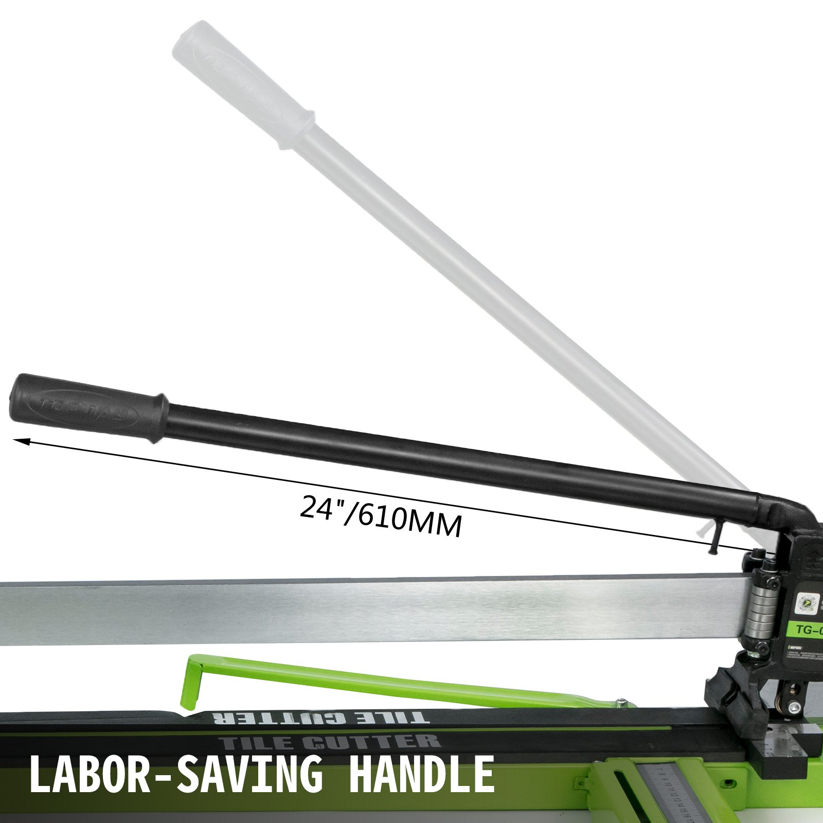 VEVOR Tagliapiastrelle Manuale da 39 Pollici, Tagliapiastrelle Manuale con Taglierina in Metallo duro al Carburo di Tungsteno, Taglierina Professionale per Plancia in Vinile, Guida Laser Regolabile