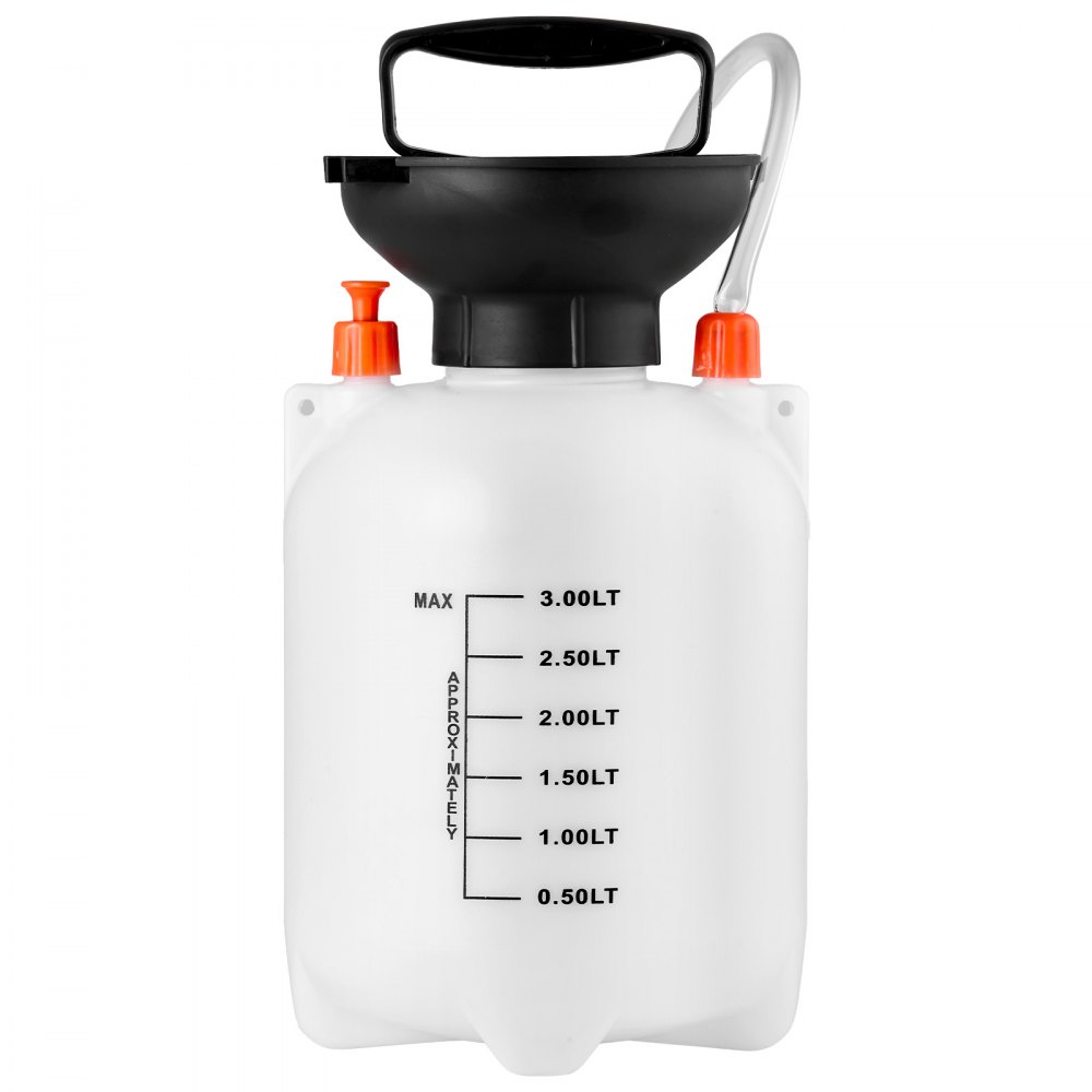 VEVOR Strumento Pompa di Trasferimento Fluido per Autoveicoli Capacità 3 L, Pompa Manuale per Trasferimento Fluido con Tubo di Scarico Lungo 120 cm e Serbatoio in HDPE, con Nastro in PTFE