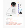 VEVOR Strumento Pompa di Trasferimento Fluido per Autoveicoli Capacità 3 L, Pompa Manuale per Trasferimento Fluido con Tubo di Scarico Lungo 120 cm e Serbatoio in HDPE, con Nastro in PTFE