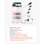 VEVOR Estrattore di Liquidi Capacità 9,5 L, Estrattore di Liquidi Manuale con Tubo Lungo 150 cm e Tre Tubi di Prolunga da 120 cm, Pompa per Cambio Olio con Serbatoio in HDPE per Auto, Tosaerba
