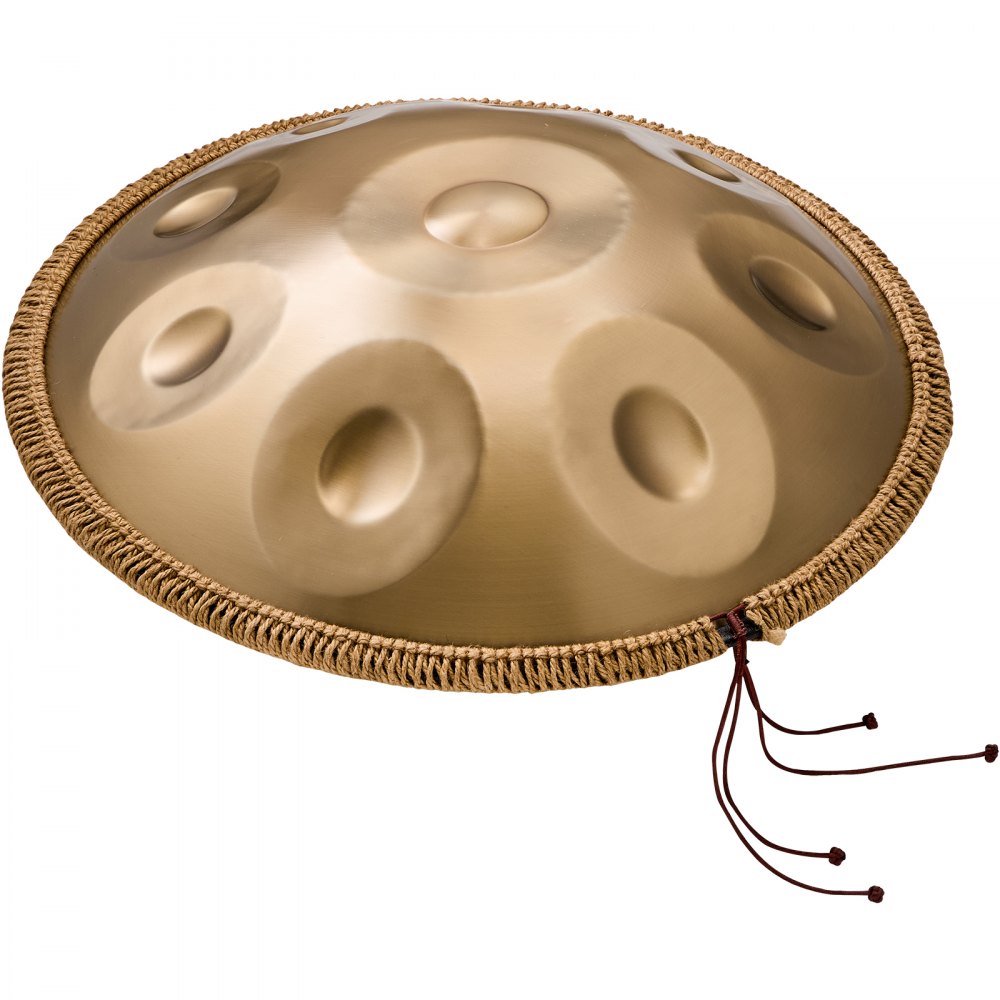 VEVOR Handpan, 55 cm, 9 notes, D minor hand drum, drum instrument with mallets, 440 Hz handpan stand & carrying case, healing sound drum made of steel, percussion instruments for adults & beginners