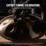 VEVOR Tamburo a Mano 550 mm Tamburo Handpan, 9 Note in Re Minore, Strumento Tamburo Handpan con Mazze, Supporto per Handpan 440 Hz Borsa per Trasporto, Tamburo Sonoro Curativo per Adulti Principianti